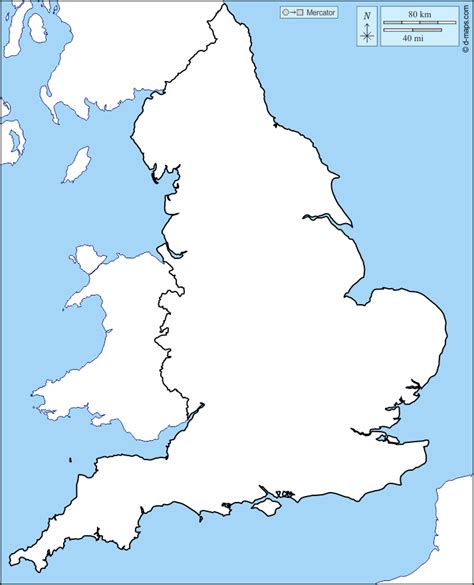 outline map of england and wales